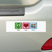 Vrede Liefde Poëzie Bumpersticker (Op auto)