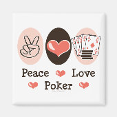 Vrede Liefde Poker Magnet (Voorkant)