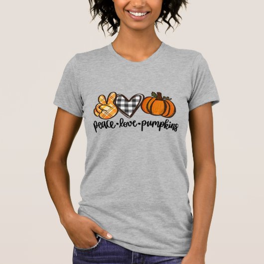 Vrede Liefde Pompoenen Dames T-shirt (Voorkant)