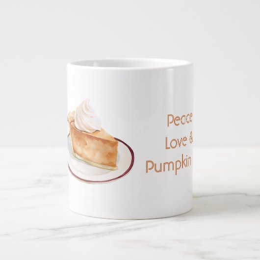 Vrede Liefde & Pompoentaart Grote Koffiekop (Voorkant)