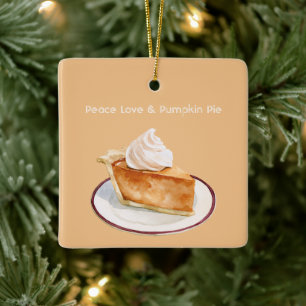 Vrede Liefde & Pompoentaart Keramisch Ornament