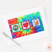 Vrede, Liefde, Popcorn Rechthoekige Sticker (Envelop)