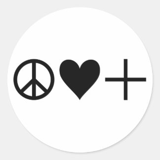 Vrede liefde positiviteit ronde sticker