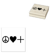 Vrede liefde positiviteit rubberstempel (Gestempeld)