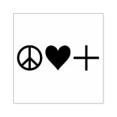 Vrede liefde positiviteit rubberstempel (Afrduk)