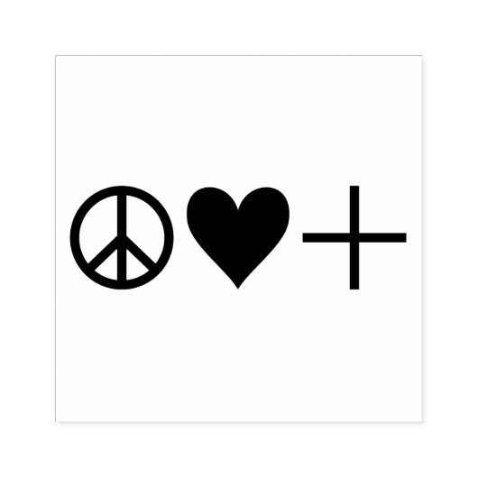 Vrede liefde positiviteit rubberstempel (Afrduk)