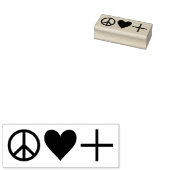 Vrede liefde positiviteit rubberstempel (Gestempeld)