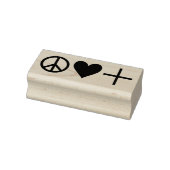 Vrede liefde positiviteit rubberstempel (Stempel)