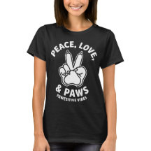 Vrede Liefde & Poten Positieve Vibes Hond Liefhebb