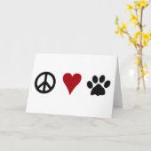 Vrede-liefde-poten Wenskaart Kaart (Gele Bloem)