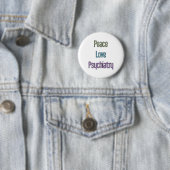 Vrede, liefde, psychiatrie ronde button 5,7 cm (In situ)