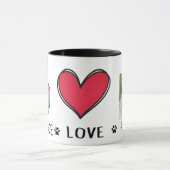 Vrede Liefde Pugs Liefhebbers Mok (Midden)