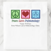 Vrede Liefde Pulmonologie Pulmonoloog Rechthoekige Sticker (Tas)