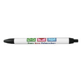 Vrede Liefde Pulmonologie Pulmonoloog Zwarte Inkt Pen (Voorkant)