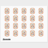 Vrede, Liefde & Puppy Feestjes Ronde Sticker (Vel)