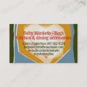 Vrede liefde quilt hippie quilter quilting blokken visitekaartje (Achterkant)