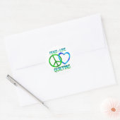 Vrede Liefde QUILTEN Ronde Sticker (Envelop)
