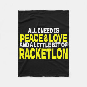 Vrede Liefde Racketlon Zeggen Ontwerp Racketlon Sp Fleece Deken
