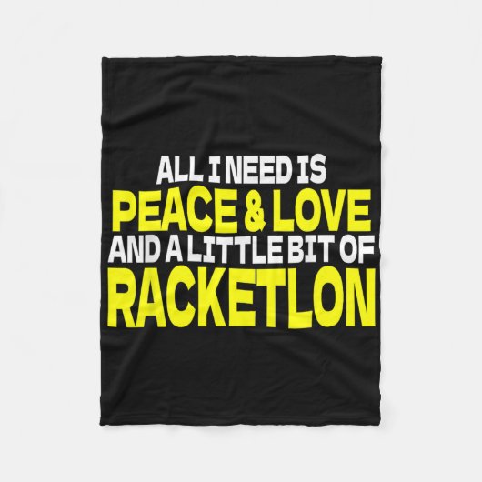 Vrede Liefde Racketlon Zeggen Ontwerp Racketlon Sp Fleece Deken (Voorkant)