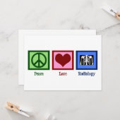 Vrede Liefde Radiologie Schattige Radioloog Kaart (Voorkant / Achterkant in situ)