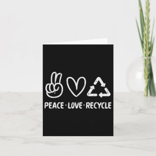 Vrede Liefde Recycle Aarddag Recycling Hippie Mann Kaart