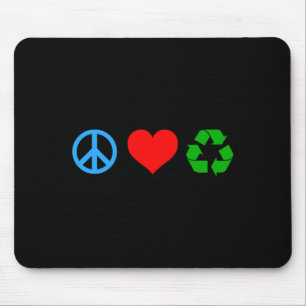 Vrede Liefde Recycle T Shirt_1  Muismat