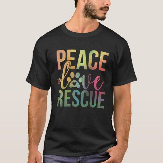 Vrede Liefde Redding Hond Redding Moeder Kat Moede T-shirt (Voorkant)