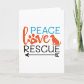 Vrede Liefde Reddingshonden Bedankkaart (Voorkant)