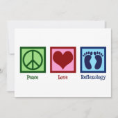 Vrede Liefde Reflexologie Kerstmis Feestdagenkaart (Voorkant)