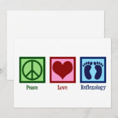 Vrede Liefde Reflexologie Kerstmis Feestdagenkaart (Voorkant / Achterkant)