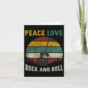 Vrede Liefde Rock &amp; Roll Gitarist Gitaarspeler Kaart