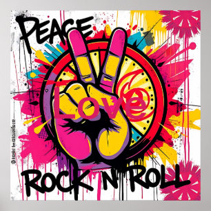 Vrede, Liefde, Rock op Roll Poster