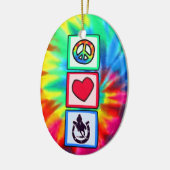 Vrede, liefde, Rodeo Keramisch Ornament (Links)