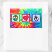 Vrede, Liefde, Rodeo Rechthoekige Sticker (Tas)