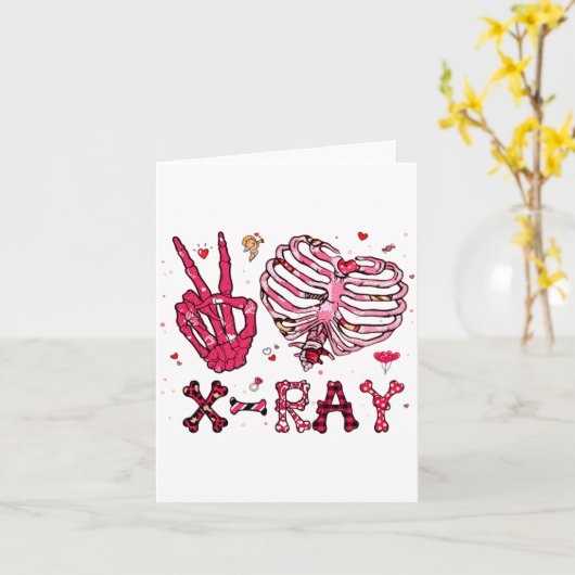 Vrede Liefde Röntgen Valentijn  Kaart (Gele Bloem)