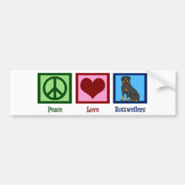 Vrede Liefde Rottweilers Bumpersticker