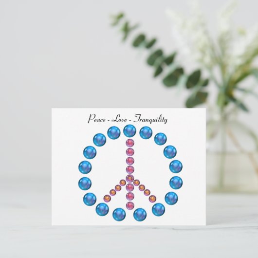 Vrede Liefde Rust Symbool Briefkaart (Staand voorkant)