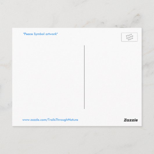 Vrede Liefde Rust Symbool Briefkaart (Achterkant)