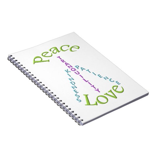 Vrede Liefde Rust Vriendelijkheid Notitieboek (Rechterzijde)