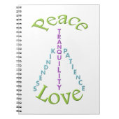 Vrede Liefde Rust Vriendelijkheid Notitieboek (Voorkant)