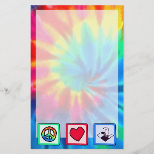 Vrede, liefde, schaak briefpapier (Voorkant)