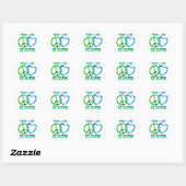 Vrede Liefde SCHAATSEN Ronde Sticker (Vel)