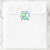 Vrede Liefde SCHAATSEN Ronde Sticker (Tas)