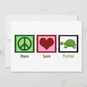 Vrede Liefde Schildpadden Leuke Schildpad Kaart (Voorkant)