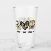 Vrede, liefde, schoolbus glas (Achterkant)