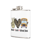 Vrede, liefde, schoolbus heupfles (Links)