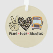 Vrede, liefde, schoolbus ornament (achterkant)