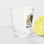 Vrede, liefde, schoolbus shot glas (Links)