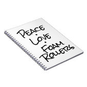Vrede Liefde Schuim Rollers Spiraal Notebook Notitieboek (Rechterzijde)