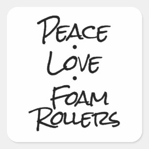 Vrede Liefde Schuimrollers Vierkante Sticker